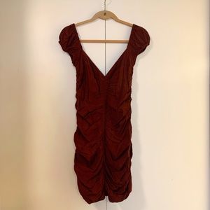 Rust Color mini dress from Aritzia